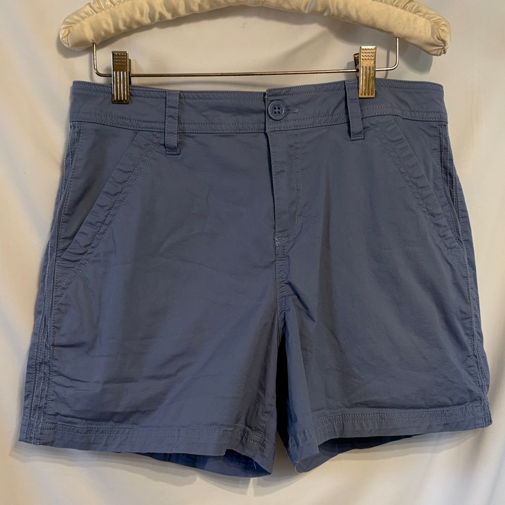 Eddie Bauer Slate Blue Women's Casual Shorts SZ 8 Preppy Oudoorsie.